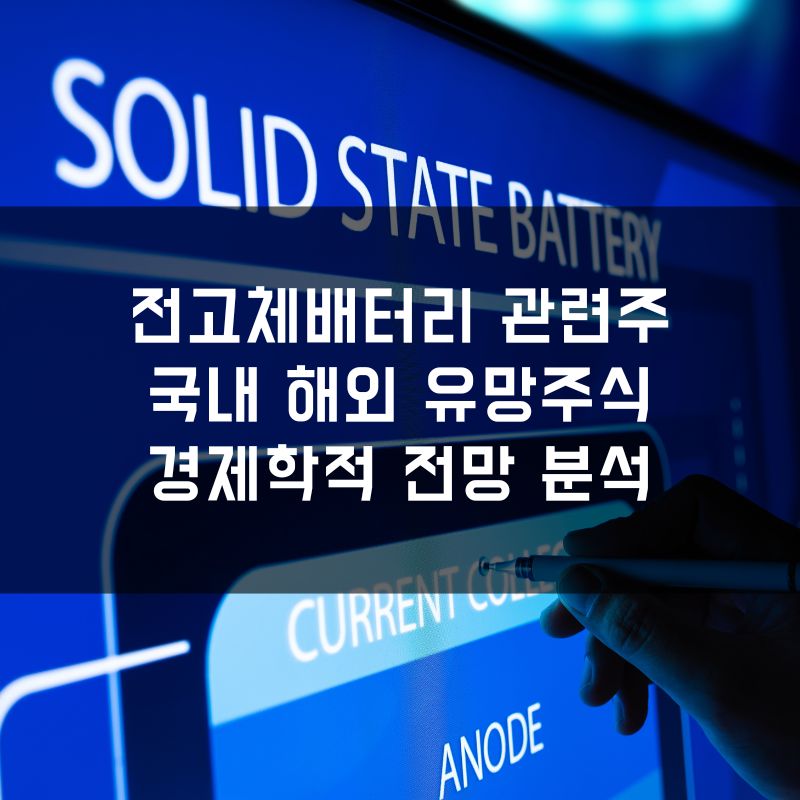 전고체배터리 관련주 국내 해외 유망주식과 경제학적 전망 분석