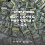 외국인 비상계엄 후 은행주 '줍줍' 매수 초읽기!