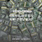 서학개미, 미국 증시 회복! 큰형님 효과?