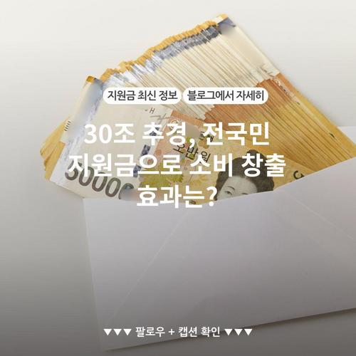 30조 추경, 전국민 지원금으로 소비 창출 효과는?