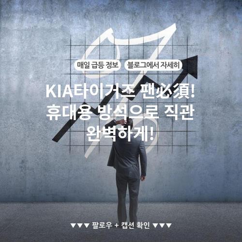 KIA타이거즈 팬必須! 휴대용 방석으로 직관 완벽하게!