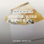 2025년 여름, 전기요금 절약하는 법 공개!