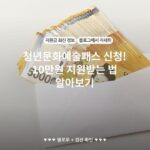 청년문화예술패스 신청! 10만원 지원받는 법 알아보기