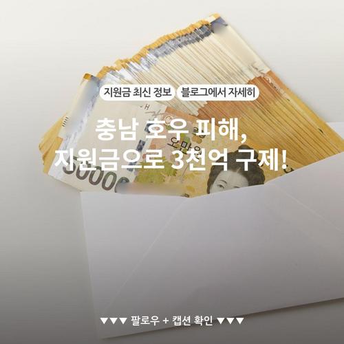 충남 호우 피해, 지원금으로 3천억 구제!